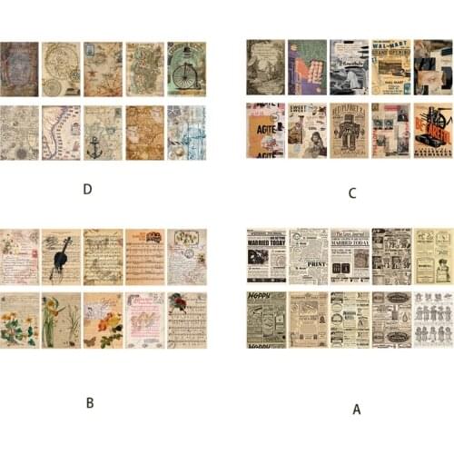 Retro Kraft Paper Durable Scrapbook Paper Packaging Diy Origami for Hand Account Decoration Gift Scrapbooking & Decoupag