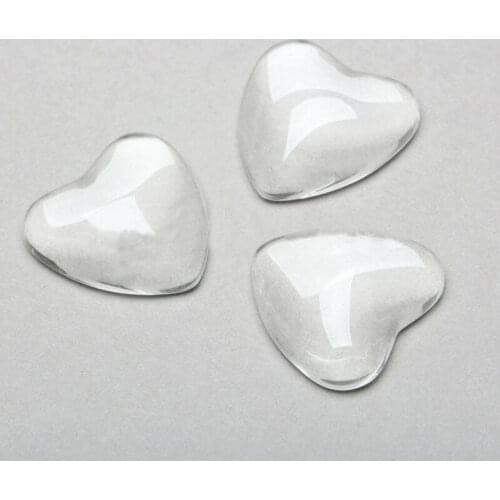 10pcs /20pcs Heart-shaped transparent convex transparent glass, used forjewelry making handmade pendant accessories