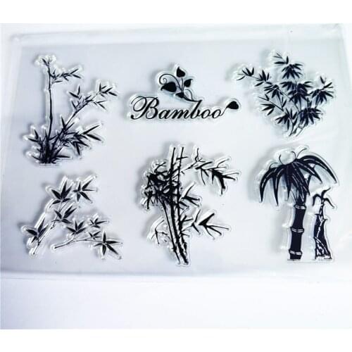 11*16cm bamboo forest Transparent Clear Stamps / Silicone Seals Roller Stamp for DIY scrapbooking photo album/Card Making