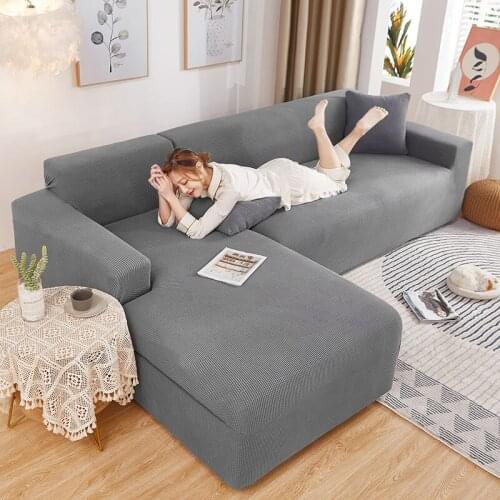 Stretch Simple Sofa Slipcover Elastic Sofa Covers for Living Room Funda Sofa Chair Couch Cover Home Decor 1/2/3/4-seater F8483