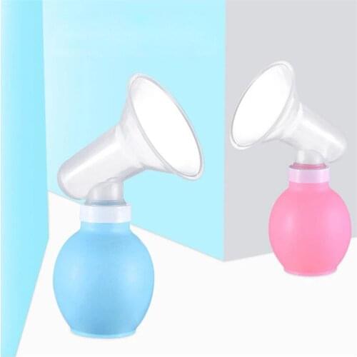 Manual breast pump easy to carry with high suction painless milking device breast pumping breastfeeding and silicone ball