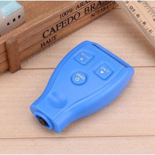 Paint Thickness Gauge Meter Coating Thickness Gauge Paint Depth Gauge Meter with Backlight LCD Display White Orange Blue