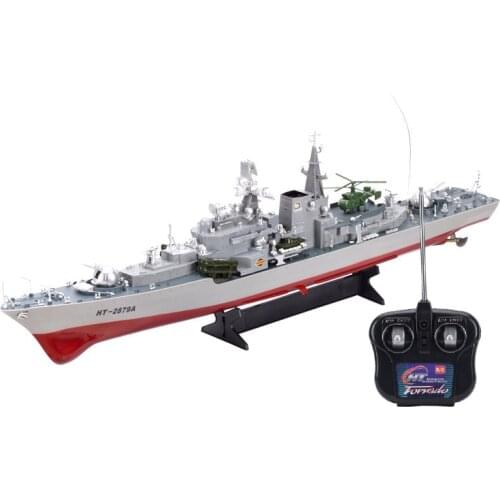 2879A 1:275 Remote radio control military RC boat destroyer model toy Simulation Model RC Warship Cruiser Warship best gift