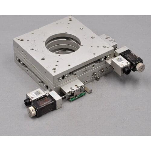 Japan KOHKU XY axis two-dimensional HKR-30 precision electric displacement fine-tuning slide hollow 160mm table