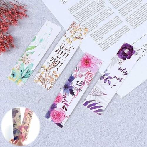 Bookmarks Message Cards Flowers Paper Page Holder 30pcs/set Book Notes