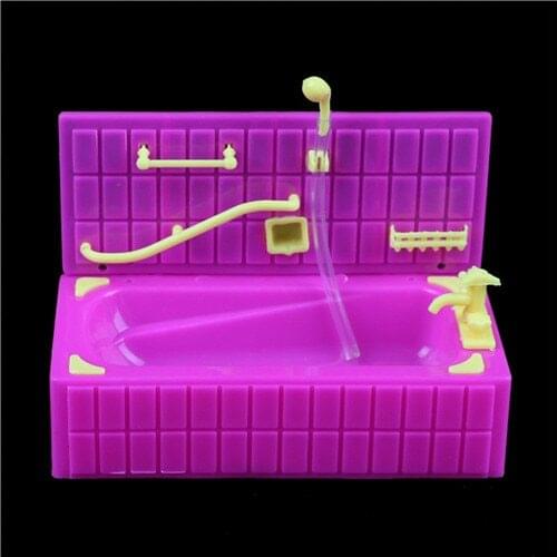 1PCS Doll Accessoris fit for 3.5inch Dolls Baths Sprinkler Bathtubs For Kylie Bath With Soap Boxes Baby Bath Toys