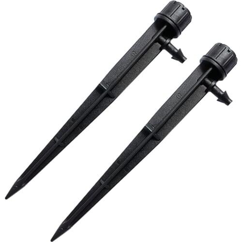 10Pcs Micro Irrigation System 8 Holes Dripper Garden Farmland Watering Adjustable Emitters Stake Water Dripper