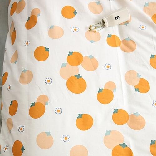 235x50cm Cotton Twill Orange Fabric, Making Quilt Cover Bed Sheet and Pillowcase Student Handmade DIY Cloth