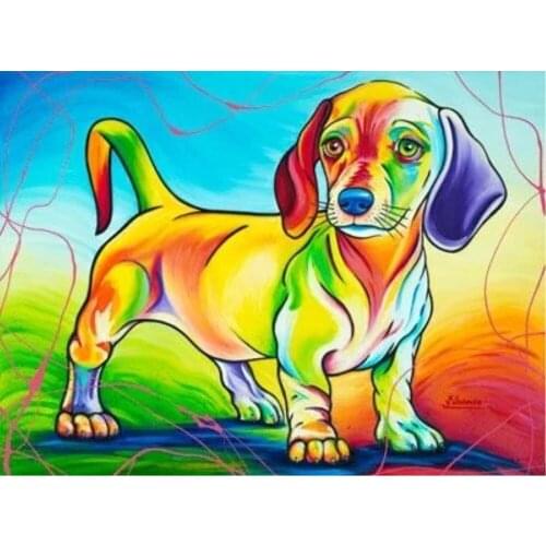 5D diy diamond painting cartoon dog animal crossing partial mosaic painting rhinestones wall pictures for living room