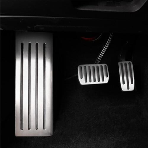 For Tesla Model 3 Y Accessories Model 3 Aluminum Alloy Accelerator Brake Rest Pedal Car Foot Pedal Pads Covers Three