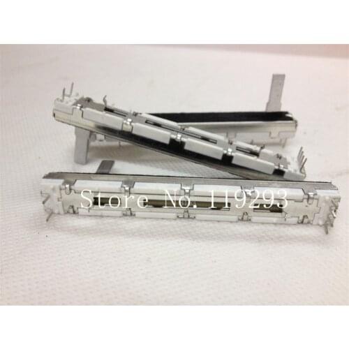 [BELLA]Hop assets mixer fader potentiometer duplex potentiometer B10KX2 B10K 75MM 15MC handle white--50pcs/lot