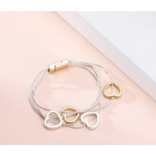 ORNAPEADIA Bracelet for Women Alloy Material Simple Ot Buckle Geometric Irregular Mix and Match Hollow Chain Wild Bracelet