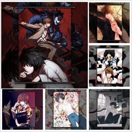 Home Decoration Wall Artwork Painting Death Note Yagami Raito Plastic Hanging Scrolls Anime Modern Canvas Print Picture Poster