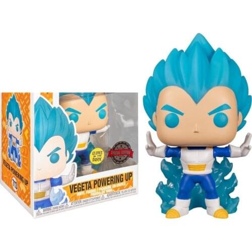 FUNKO POP Animation Dragon Ball Z Super Vegeta Powering Up 713# Figure Toys Glows in Dark Vinly Figure Model Decoration Gift Toy