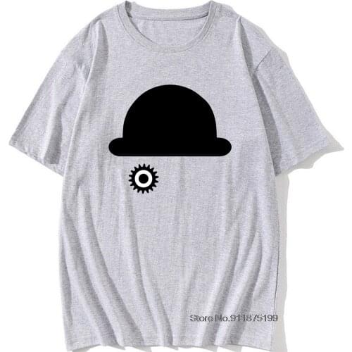 Black Hat T-shirt Crazy Men Tshirt Clockwork Orange Alexander Alex Logo Green T Shirts Cotton Simple Cartoon Fun Tops Tees New