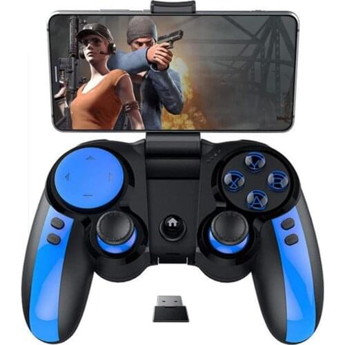IPEGA PG-9090 Wireless + 2.4G Dual Gamepad with Telescopic Bracket Joystick, Multimedia Game Controller Compatible with IPhone8