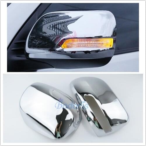 For Toyota Land Cruiser 150 Prado LC150 FJ150 2010-2018 Rearview Mirror Cover Side Wing Cap Shell Case Trims Chrome Accessories