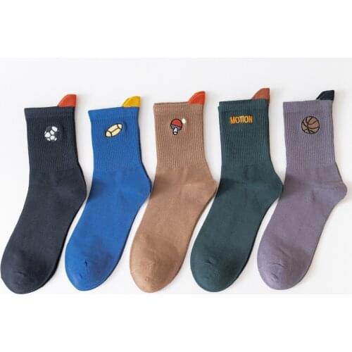 Mens Tube Socks Autumn And Winter Embroidered Sports Football Socks Heel Guard Mens Socks Outdoor Sports Socks Manufacturers A