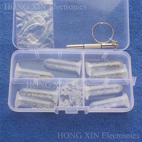 2018 Optical Glasses Repair Kit Eyeglass Repair Screws Tool Box Eyeglass Sunglasses Screw Nut Nose Pad Assortment Set
