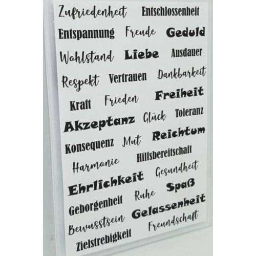German word Clear Stamp Or stamp for DIY Scrapbooking/Card Making/Kids Fun Decoration Supplies A841