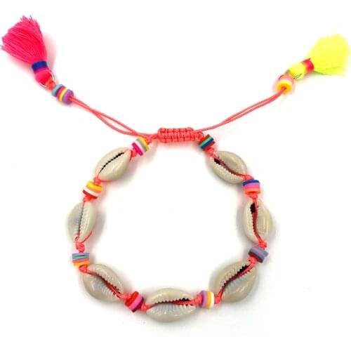 New Bohemia sea beach shells bracelets colorful tassels charm bracelet Boho Bohemian Charms bangle Bracelets