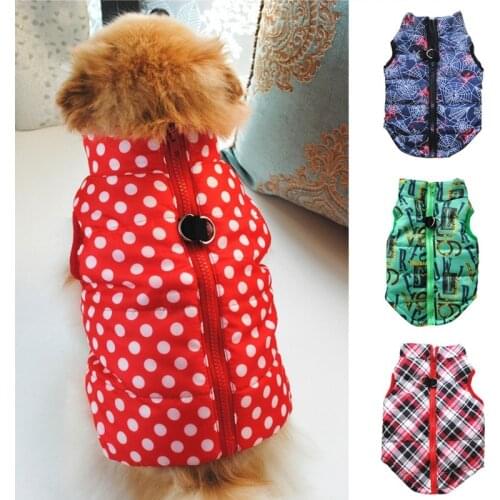 Dog Clothes Winter Warm Small Medium Dog Windproof Pet Vest Clothing Pet Chihuahua Yorkie Cute Sleeveless Coat Jack Pet Supplies