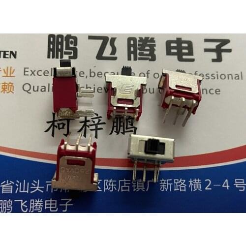 Original new 100% 500ASSP3M6QE small bent foot 3pin toggle switch 3 gear horizontal side sliding power switch