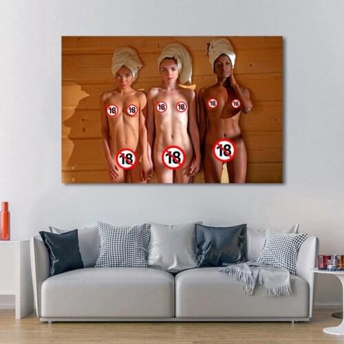 Girls being bathed Sexy Body Models Wall Art Posters and Prints Modern Canvas Paintings for Living Room Decor