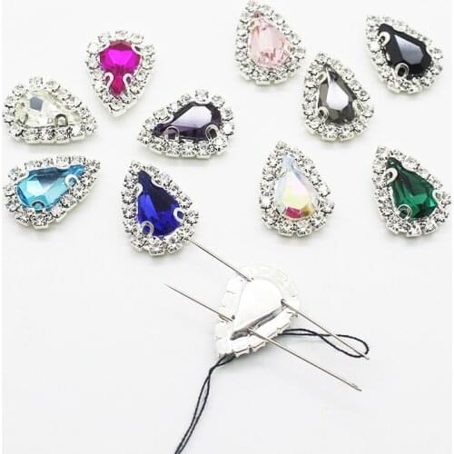 Special Price! 10pcs/set Water drop Diamond Hand made Jewelry Accessories And Parts Romantic Bride Jewelry Girls Best Gifts