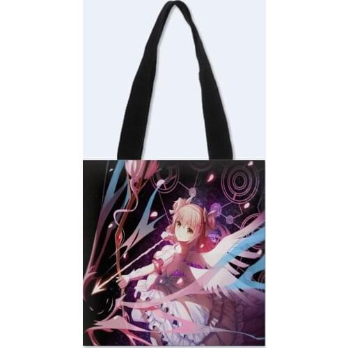 New Custom Anime girl printed canvas tote bag convenient shopping bag woman bag student bag Custom your image