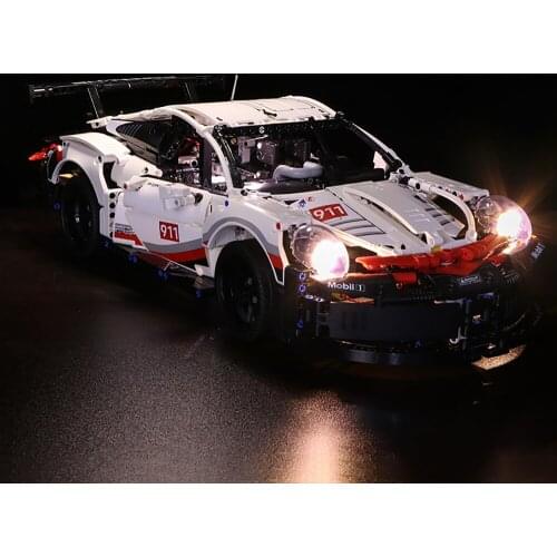 Led Light for 42096 Series White Super Racing Car Set Building Blocks (Only LED Light, No Block Kit)