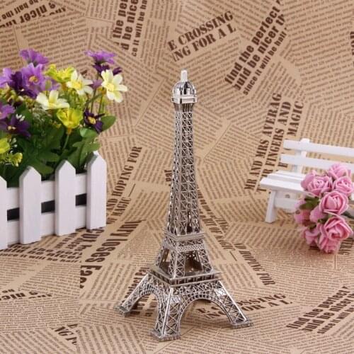 18CM Zinc Alloy Tourist Souvenirs Paris Eiffel Tower Party Gifts Photo Prop