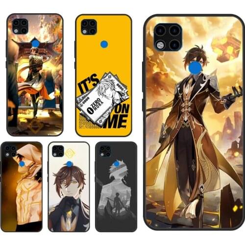 Zhongli Genshin Impact Cool Case For Xiaomi Redmi Note 7 8 9 10 Pro Note 9S 8T Cover Fundas For Redmi 9T 9A 8A K40 9C