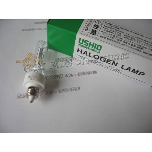 USHIO Lighting,JCV100V-300WA1,JCV 100V 300W A1 halogen lamp,video stage sttv,100V300W projector bulb