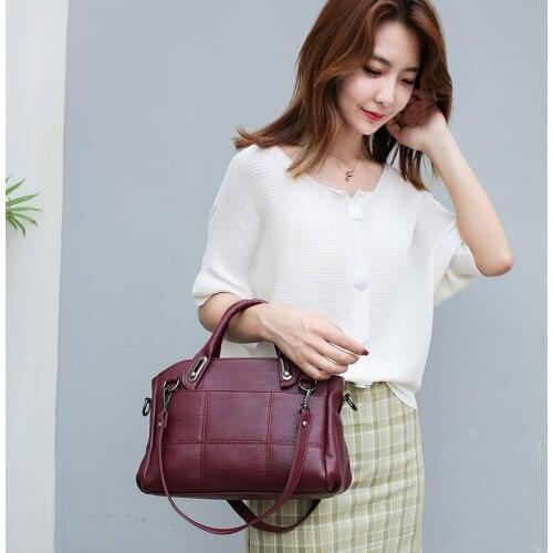 Female Crossbody Sac a Main Solid Big Tote Bags Ladies Leather Messenger Bag Luxury Women Handbags Vintage Shoulder Bags