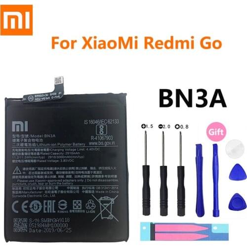 100% Orginal Xiao mi BN3A 3000mAh Battery For Xiaomi Redmi Go RedmiGo High Quality Phone Replacement Batteries