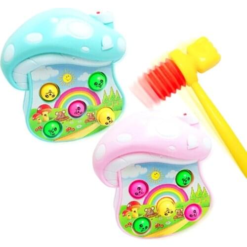 15cm Toddler Baby Kids Child Whistle Training Handle Plastic Durable Built in Whistle Toddler Toys Hammer Noise Maker