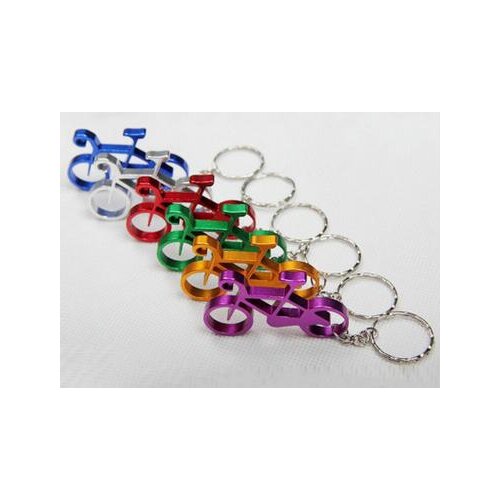 200pcs aluminum Alloy sport bike shaped bottle opener keychains bicycle beer openers key ring key chain gift mix colors
