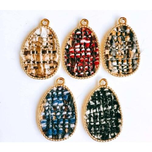 Wool Stuff Spacer Eardrop Pendant Necklace Supplies for Jewelry Making Earring Accessories Components 6pcs KP2074