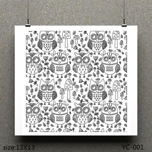 AZSG Owl / Mushrooms and Owls Clear Stamps For Scrapbooking DIY Clip Art /Card Making Decoration Stamps Crafts