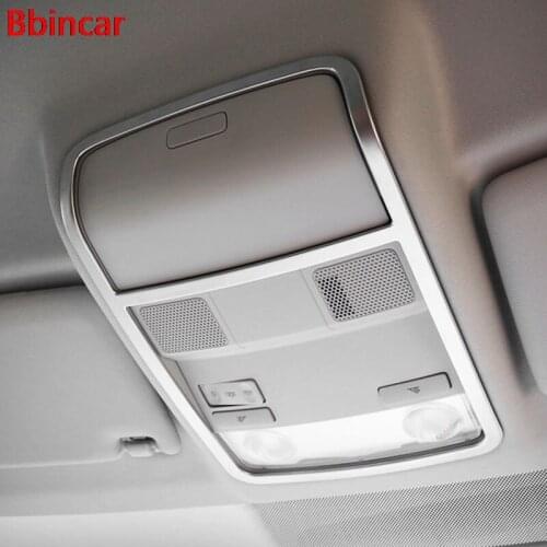 Bbincar 2pcs Matte Chrome Interiror Front Reading Light Lamp Molding Trim For Volkswagen VW Tiguan 2012 2013 2014 2015