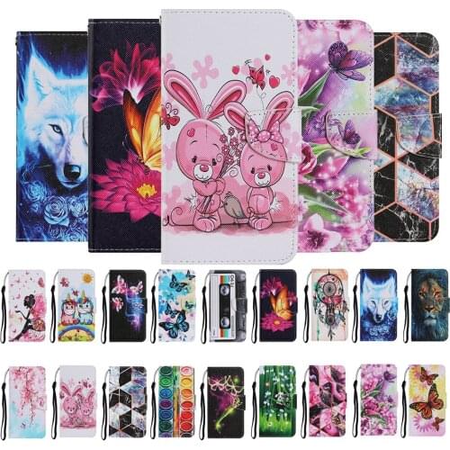 Wallet Flip Cartoon Case For Xiaomi Mi 10 Lite Redmi 9 9A 9C 7A 8 8A Note 9S 7 8 9 Pro Redmi NOTE 8T Stand Phone Back Cover