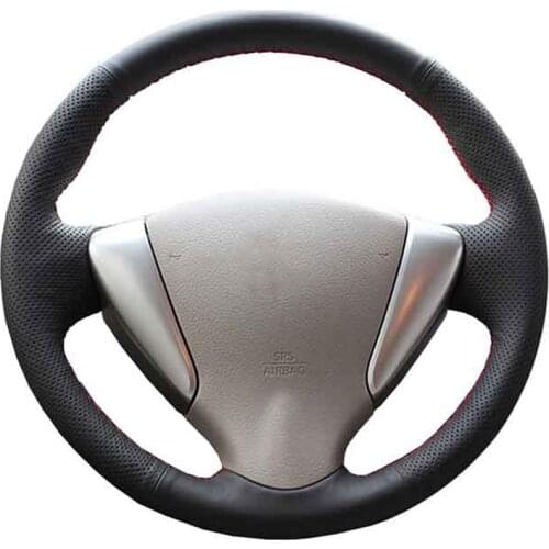 Car Steering Wheel Cover For Nissan Tiida Sylphy Sentra Versa Note Customize DIY Steering Wrap Microfiber Leather Hand Sewin
