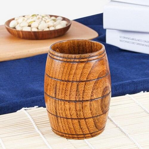 Handmade Wooden Belly Cup Wooden Cup Beer Tea Coffee Milk Water Creative Water Cup Anti-corrosion and Anti-fouling Easy To Clean