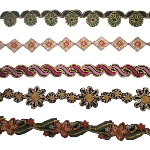 Exquisite and colorful decoration silver sequin lace ladies blouse accessories DIY clothing supplies fabric 4.5 meter for sale