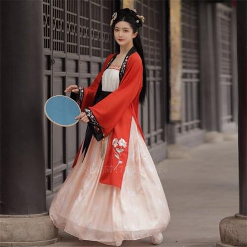 Ancient Chinese Costume Fairy Women Cosplay Hanfu Dress Retro Tang Suit Girls Song Dynasty Princess Costume Folk Dance Clothes