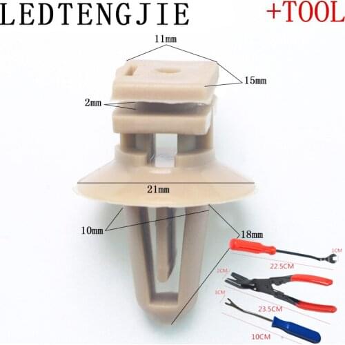 LEDTENGJIE 30 Pieces of Car Buckle Door Panel Retainer Car Decorative Buckle Car Door Guard Panel Retainer and Removal Tool