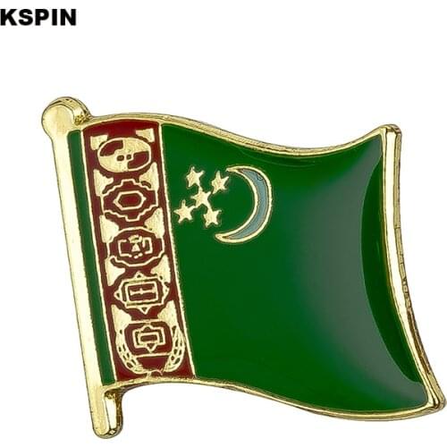 Turkmenistan Flag Metal Lapel Pin Military Badge Beautiful Brooches Coins Collectibles KS-0180