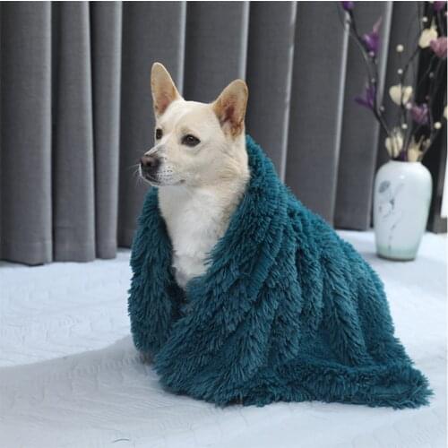 Bonzerpet Pet Soft Plush Pad Pet Bed Blanket Mat For Puppy Dog Cat Sofa Cushion Home Rug Warm Winner Long Fur Sleeping Cover