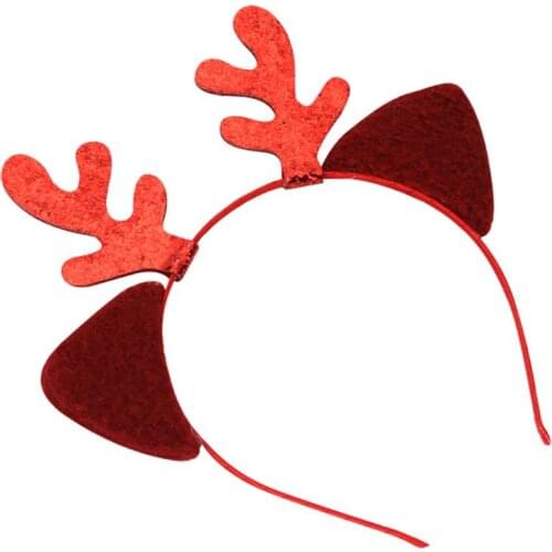 Christmas New Lovely Antler Cat Ears Bands Cute Headband Hair Accessories Hair Hoop For Women Girls Head Wear Kids Hairband